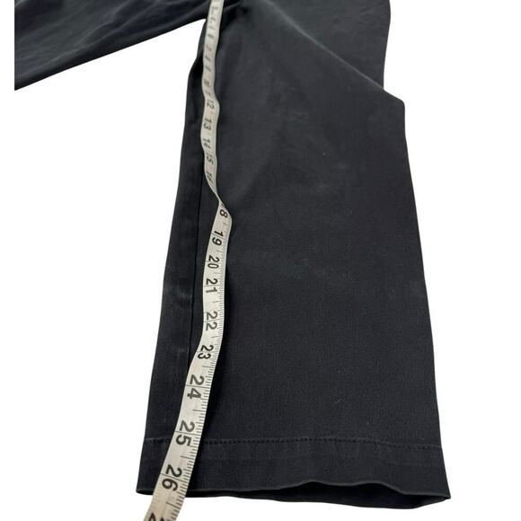 Eileen Fisher Cotton/Spandex Blend Black Chino Tapered Leg Pant Size Medium - Picture 9 of 11